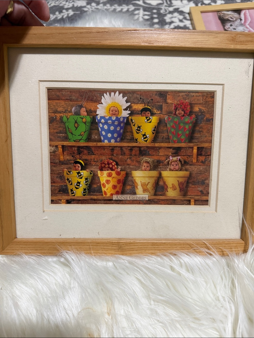 Whimsical Flower Pot Nursery Wall Art Print in Yellow, Blue, Green and Red